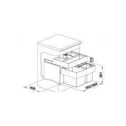 Sortownik odpadów Blanco SELECT XL 60/3 Orga 520 782